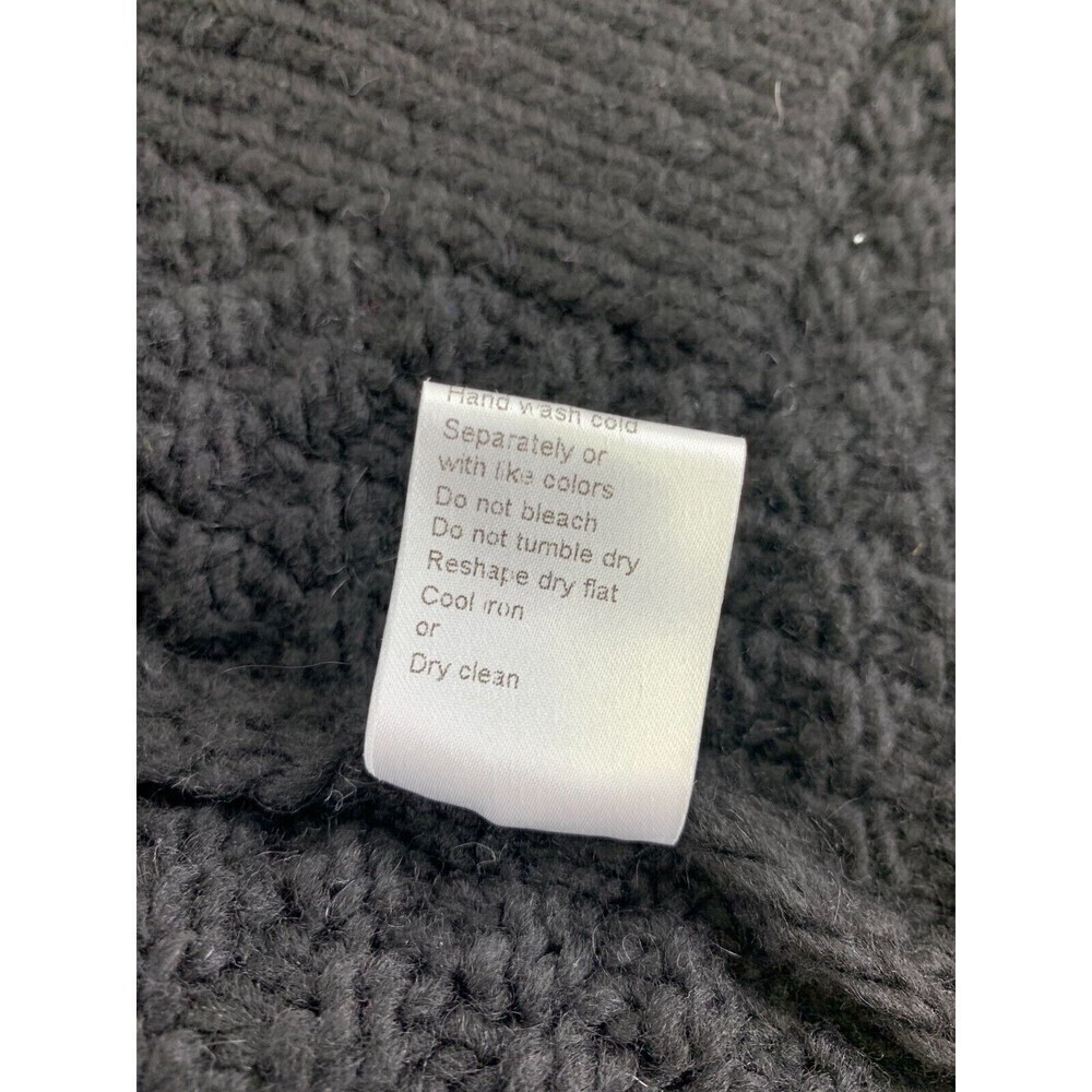 Cocagio‎ Hooded Cardigan Sweater Knit Open Gray Black Wool Blend Italy Medium - Picture 9 of 11